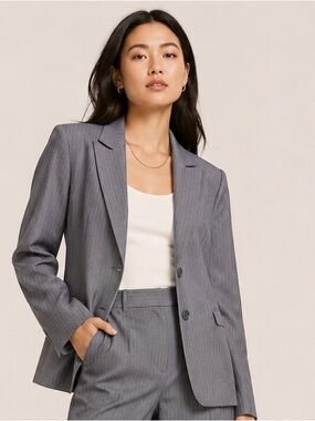 Alex Marie Gray Pinstripe Blazer – Size 12